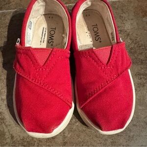 Tom’s Alpargata Red Canvas Toddler